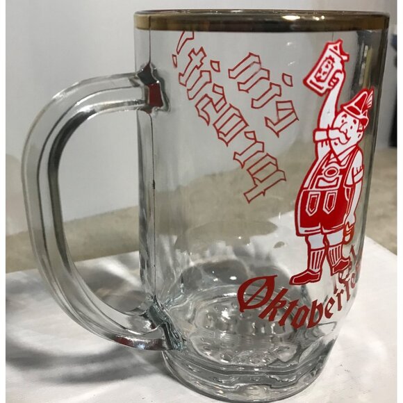 Oktoberfest Beer Mug German Festival ein Prosit Tankard Oktoberfest Guy 5.5" - Picture 4 of 9